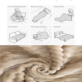 Soft Warm Striped Coral Fleece Blanket - Dreamtide - Sleep Galleria