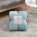Soft Warm Striped Coral Fleece Blanket - Dreamtide - Sleep Galleria