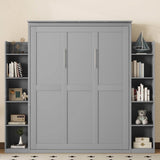 Space-Saving Queen Murphy Bed With Shelves And LED Lights - Sleep Galleria