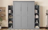 Space-Saving Queen Murphy Bed With Shelves And LED Lights - Sleep Galleria