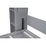Space-Saving Queen Murphy Bed With Shelves And LED Lights - Sleep Galleria