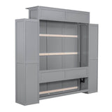 Space-Saving Queen Murphy Bed With Shelves And LED Lights - Sleep Galleria