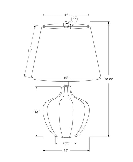 Transitional Cream Resin Gourd Base Table Lamp - Sleep Galleria