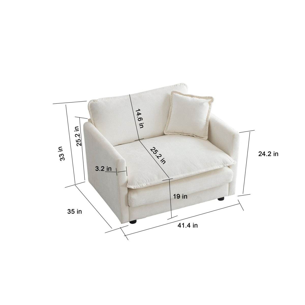 2-Piece Upholstered Chenille Loveseat And Accent Chair Set - Sleep Galleria