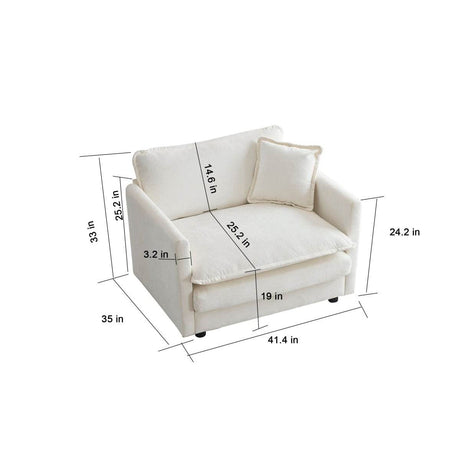 2 - Piece Upholstered Chenille Loveseat And Accent Chair Set - Driftwood - Sleep Galleria