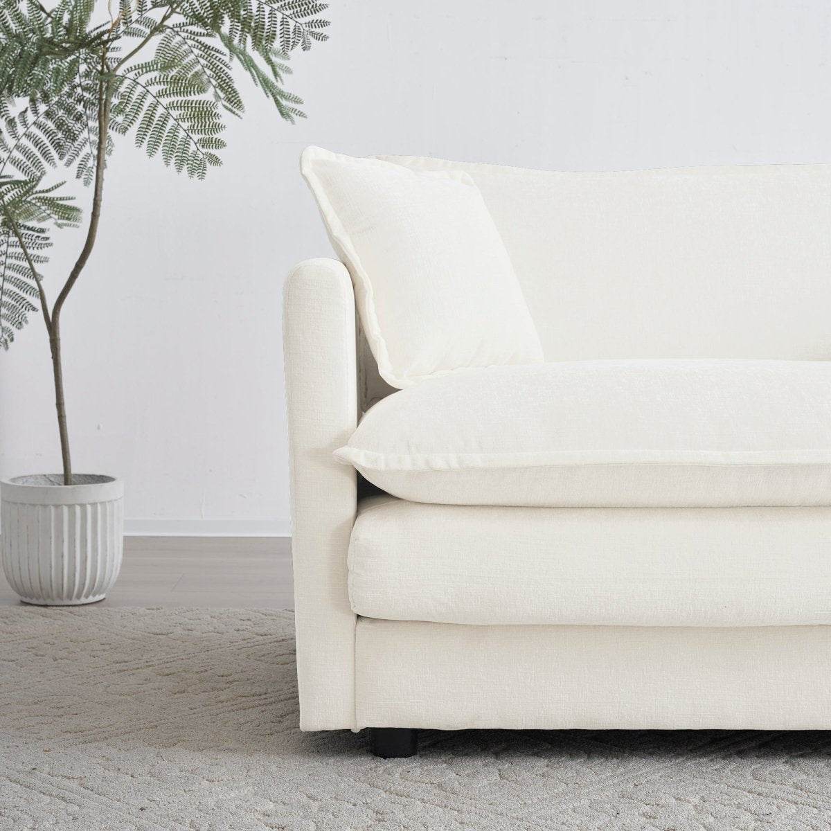 2-Piece Upholstered Chenille Loveseat And Accent Chair Set - Sleep Galleria
