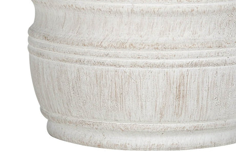 28-Inch Cream Resin Cylinder Table Lamp - Sleep Galleria