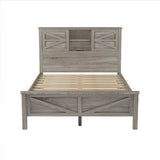 3-Piece Antique Gray Farmhouse Platform Bed Set - Sleep Galleria