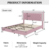 3-Piece Pink Upholstered Bedroom Set With LED Lights - Sleep Galleria