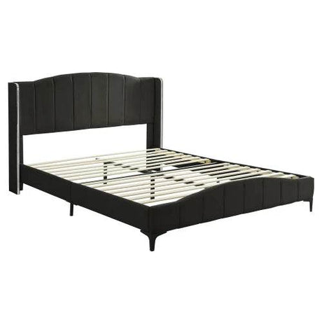3 - Piece PU Leather Upholstered Platform Bed Set - Driftwood - Sleep Galleria