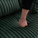 360-Degree Swivel Plush Corduroy Accent Chair With Pillows - Sleep Galleria