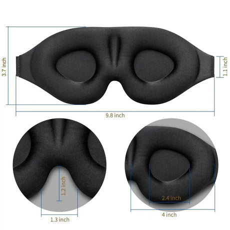 3D Contoured Sleep Mask Blackout Eye Cover - Driftwood - Sleep Galleria