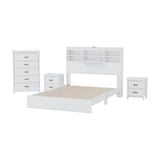 4-Piece American Traditional White Solid Wood Bedroom Set - Sleep Galleria