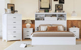 4-Piece American Traditional White Solid Wood Bedroom Set - Sleep Galleria