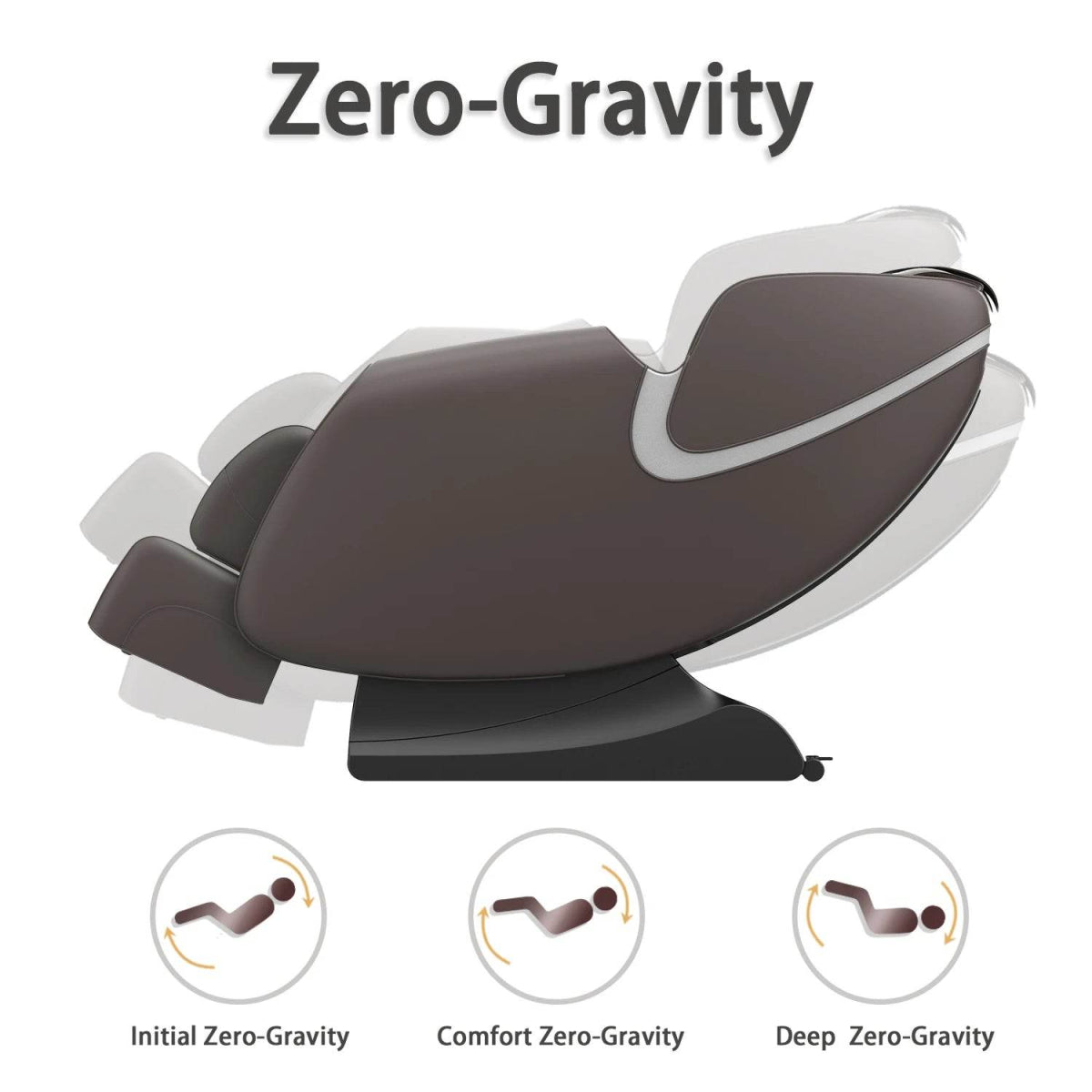 4D Zero Gravity Shiatsu Full Body Massage Chair - Driftwood - Sleep Galleria