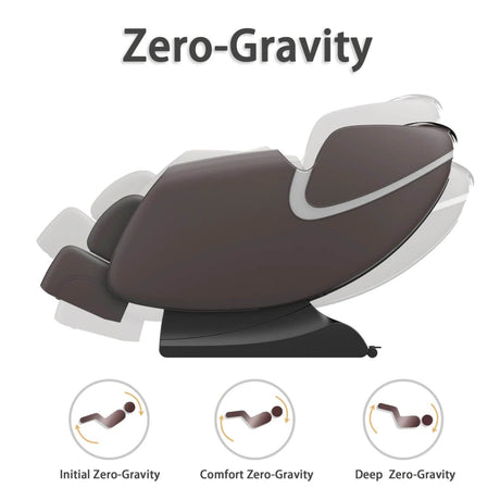 4D Zero Gravity Shiatsu Full Body Massage Chair - Driftwood - Sleep Galleria