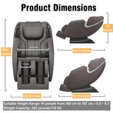 4D Zero Gravity Shiatsu Full Body Massage Chair - Driftwood - Sleep Galleria