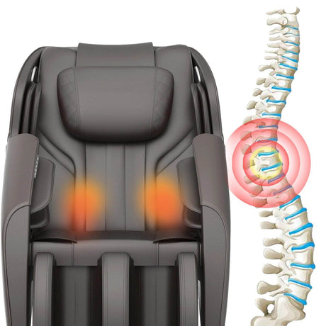 4D Zero Gravity Shiatsu Full Body Massage Chair - Driftwood - Sleep Galleria