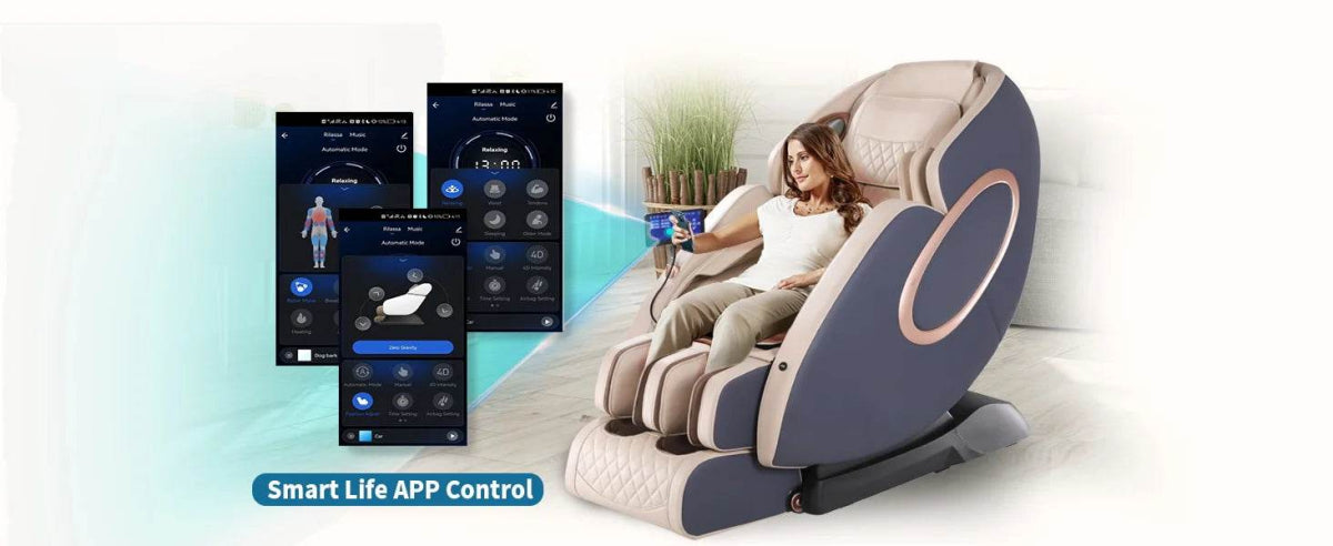 4D Zero Gravity SL-Track Full Body Shiatsu Massage Chair - Sleep Galleria