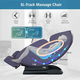 4D Zero Gravity SL-Track Full Body Shiatsu Massage Chair - Sleep Galleria