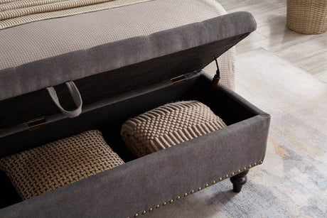 59-Inch Upholstered Storage Bed Bench With Ottoman - Sleep Galleria