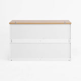 6-Drawer White Particle Board Storage Dresser Cabinet - Sleep Galleria