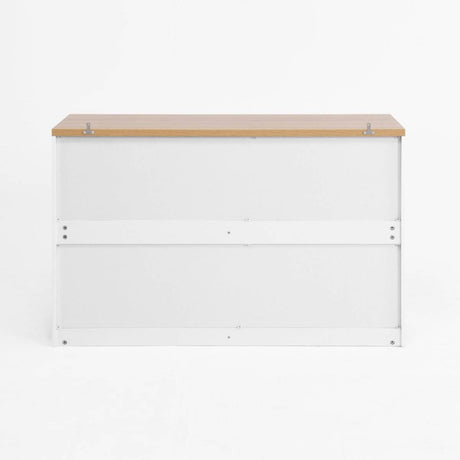 6-Drawer White Particle Board Storage Dresser Cabinet - Sleep Galleria
