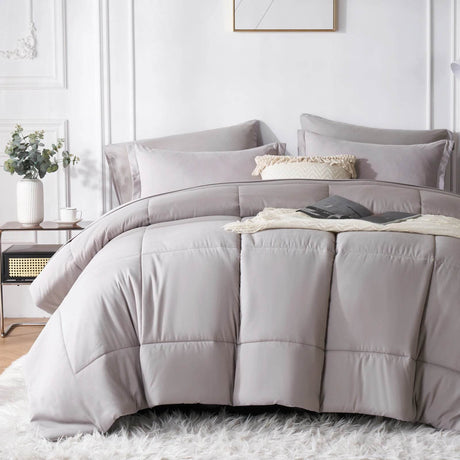7 - Piece Polyester Bed In A Bag Comforter Set - Driftwood - Sleep Galleria