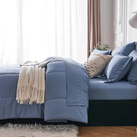 7 - Piece Polyester Bed In A Bag Comforter Set - Driftwood - Sleep Galleria