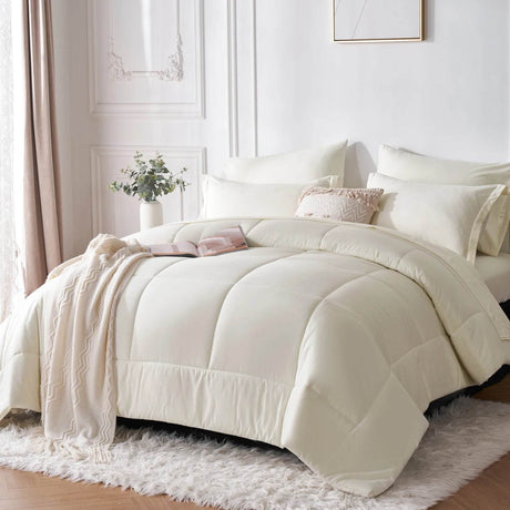 7 - Piece Polyester Bed In A Bag Comforter Set - Driftwood - Sleep Galleria