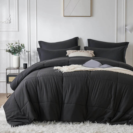 7 - Piece Polyester Bed In A Bag Comforter Set - Driftwood - Sleep Galleria