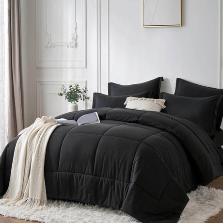 7 - Piece Polyester Bed In A Bag Comforter Set - Driftwood - Sleep Galleria