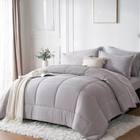7 - Piece Polyester Bed In A Bag Comforter Set - Driftwood - Sleep Galleria