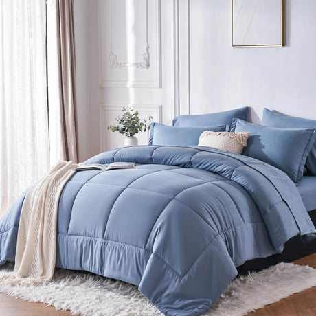 7 - Piece Polyester Bed In A Bag Comforter Set - Driftwood - Sleep Galleria