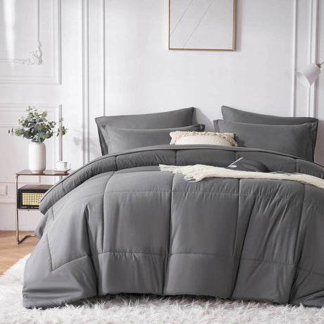7 - Piece Polyester Bed In A Bag Comforter Set - Driftwood - Sleep Galleria