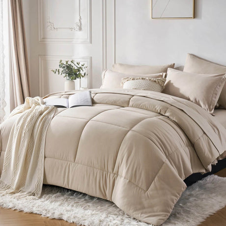 7 - Piece Polyester Bed In A Bag Comforter Set - Driftwood - Sleep Galleria
