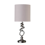 Abstract 21.5 - Inch Brushed Silver Metal Table Lamp - Driftwood - Sleep Galleria