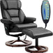 Adjustable Faux Leather Swivel Recliner Chair With Ottoman - Driftwood - Sleep Galleria