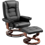 Adjustable Faux Leather Swivel Recliner Chair With Ottoman - Sleep Galleria