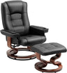 Adjustable Faux Leather Swivel Recliner Chair With Ottoman - Sleep Galleria