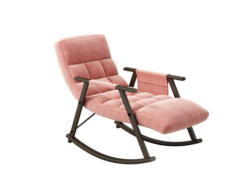 Adjustable Velvet Upholstered Folding Rocking Chair - Sleep Galleria