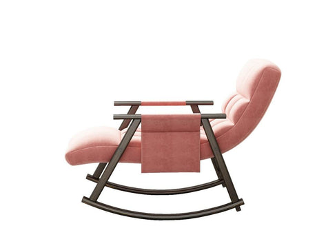 Adjustable Velvet Upholstered Folding Rocking Chair - Sleep Galleria