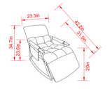 Adjustable Velvet Upholstered Folding Rocking Chair - Sleep Galleria
