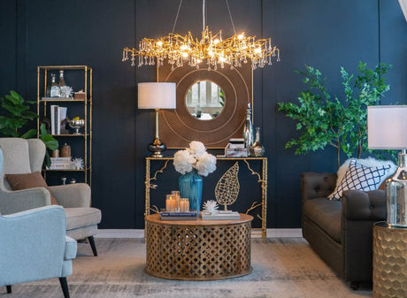 Artistic Aluminum And Glass Table Lamp With Drum Shade - Sleep Galleria