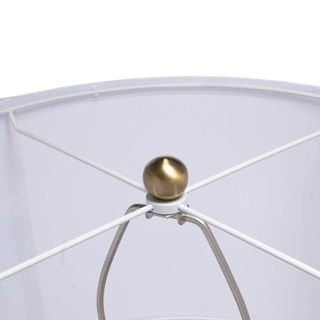 Artistic Aluminum And Glass Table Lamp With Drum Shade - Sleep Galleria