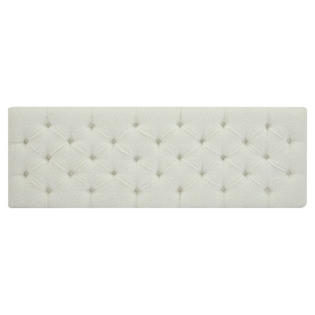 Beige Boucle Storage Ottoman Bench With Foam Cushion - Driftwood - Sleep Galleria
