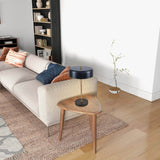 Black Metal Drum Shade Table Lamp With Pull Chain - Sleep Galleria