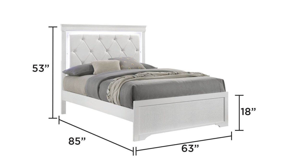 Blaze Modern 4-Piece Bedroom Set With LED Bed Frame - Sleep Galleria