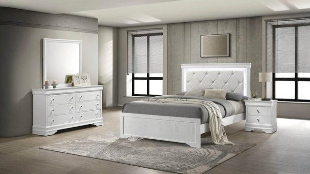 Blaze Modern 4-Piece Bedroom Set With LED Bed Frame - Sleep Galleria