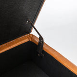 Brown PU Leather Storage Ottoman Bench With Storage - Sleep Galleria